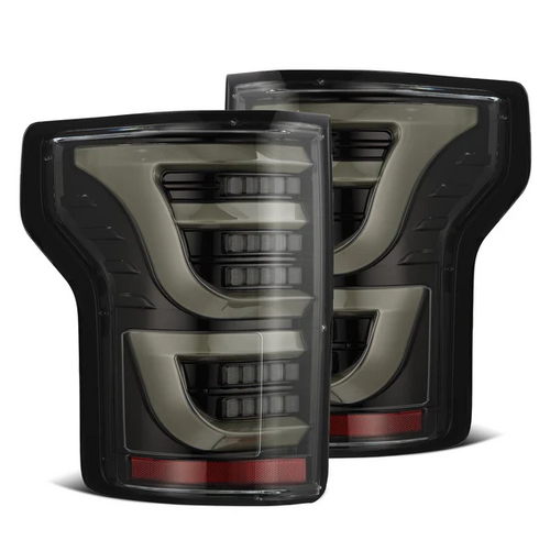 AlphaRex 652030 LUXX-Series LED Tail Lights in Alpha Black for Ford F150 2015-2020