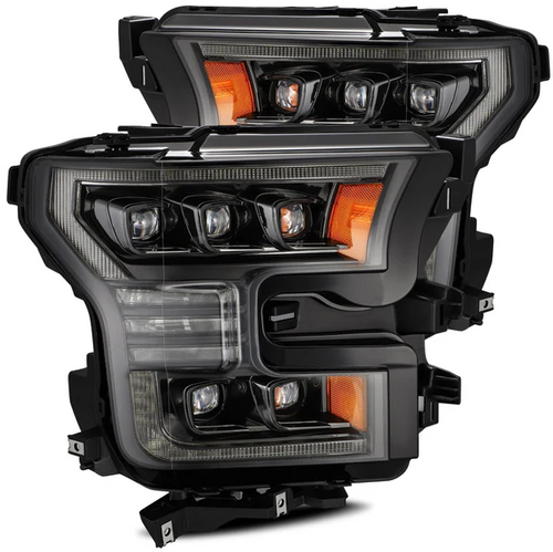 AlphaRex 880163 NOVA-Series LED Projector Headlights in Alpha Black for Ford F150 2015-2020