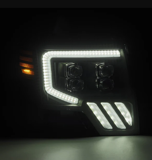 AlphaRex 880093 MK II NOVA-Series LED Projector Headlights in Alpha Black for Ford F150 2009-2014