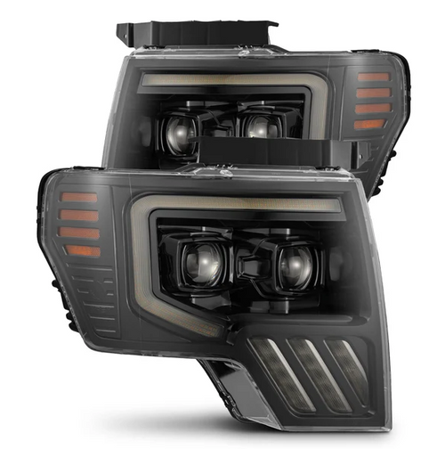 AlphaRex 880090 MK II LUXX-Series LED Projector Headlights in Alpha Black for Ford F150 2009-2014