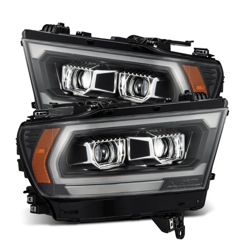 Alpharex 880576 MK II 2500 Style LUXX-Series LED Projector Headlights 19-24 Ram 1500 Black