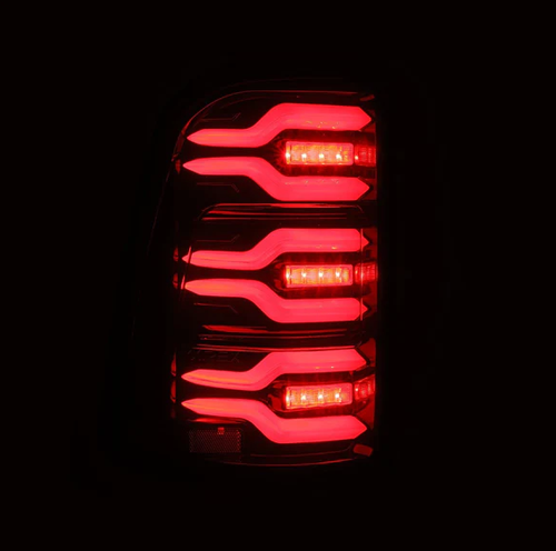 AlphaRex 640052 LUXX-Series LED Tail Lights Black Red Ram 1500 2025+