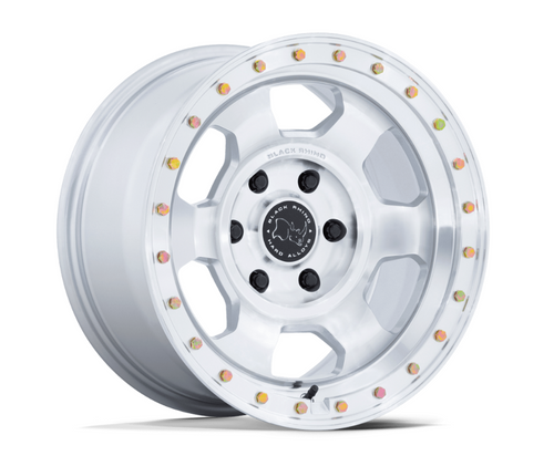 Black Rhino Wheels BR029SD Trooper Wheel 17x8.5 in Gloss Silver with Machined Face