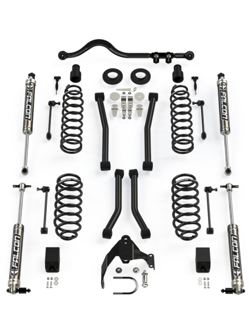 TeraFlex 1342000 3" Trail Select Adventure Kit with Falcon 2.1 Shocks for Jeep Wrangler JK 2007-2018