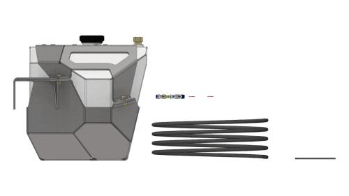 Motobilt MB5099 Tomahawk Rear Stretch Fuel Tank for Jeep Wrangler JK 2007-2018