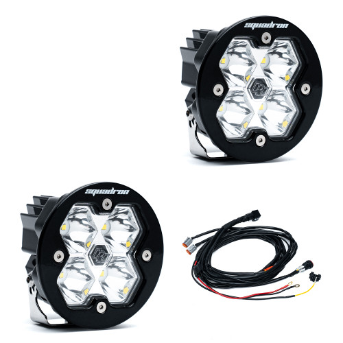 Baja Designs 58-7801-2 Squadron-R 2.0 Sport Black Auxiliary LED Light Pod Pair
