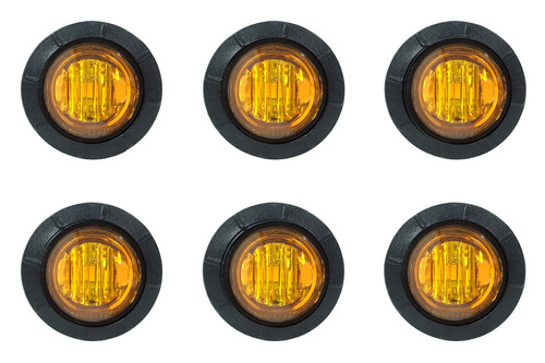 Quake LED QTE998 3/4" Side Marker Lamp 6 Pack for Jeep Wrangler JK, JL & Gladiator JT 2007+