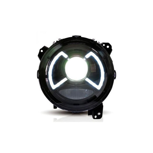 Quake LED QTE1027 Headlights with White X-Wing DRL for Jeep Wrangler JL & Gladiator JT 2018+