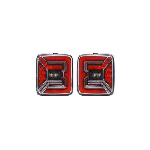 Quake LED QTE347 Tech LED Tail Lights for Jeep Wrangler JL 2018+