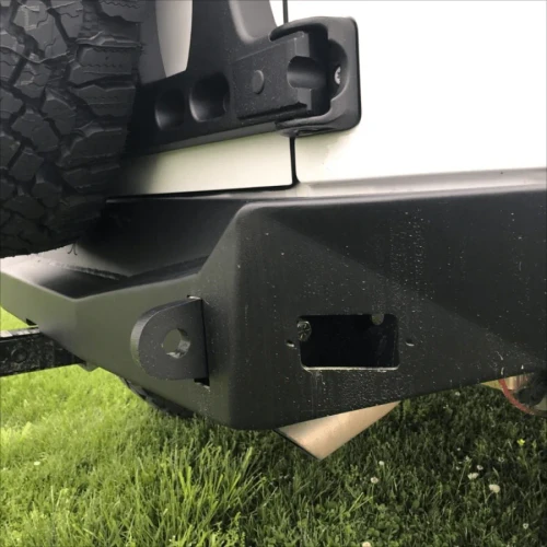 Nemesis Industries 121620-2 Voyager Mid Width Rear Bumper with Shackles and Rigid Light Cutouts for Jeep Wrangler JK 2007-2018