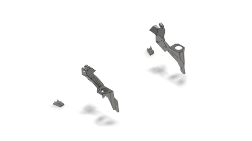 Motobilt MB3114 Rear Coilover Shock Mount and Frame Reinforcement Brackets for Jeep Gladiator JT 2020+