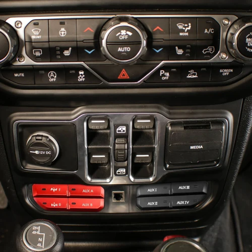LasFit LO-JPS01+LO-JPS03 Auxiliary Switch Panel Bank Kit for Jeep Wrangler JL 2018+