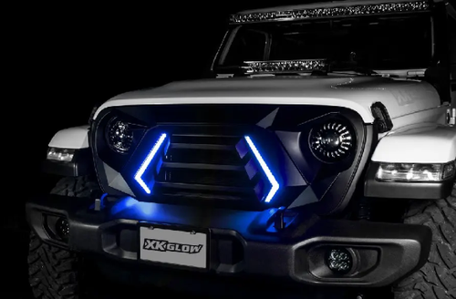 XK Glow XK-GRILL-JL1-DM XKChrome LED Grille Kit for Jeep Wrangler JL & Gladiator JT 2018+