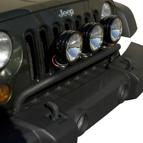 Rugged Ridge 11232.20 Black Powder Coated Bumper Mounted Light Bar for Jeep Wrangler JK 2007-2016