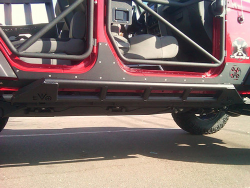 EVO MFG Rocksliders Mounted on Jeep Wrangler JK 4 Door