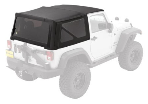 Bestop 79846 Black Twill Replace-A-Top with Tinted Windows for Jeep Wrangler JK 2 Door 2010-2016