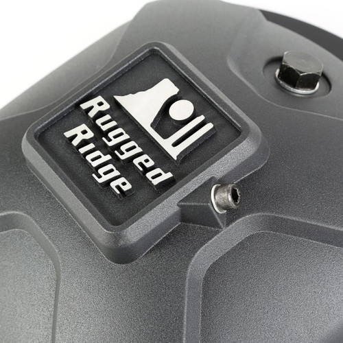 Rugged Ridge Boulder Aluminum Diff Cover in Matte Black for D44 Axle