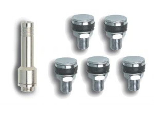 Gorilla Automotive VS406B-5 Flush Mount Valve Stems with Smooth Caps and Filler Tube