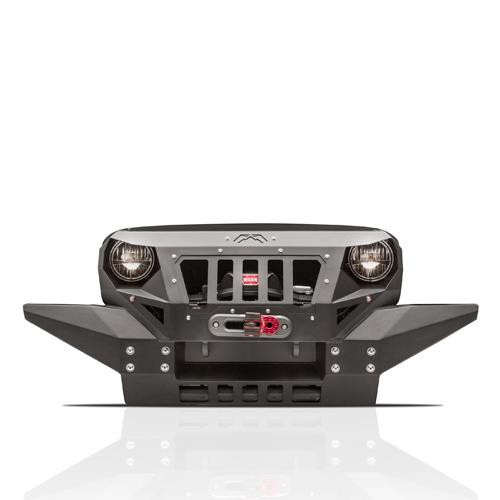 Fab Fours GR1010-1 Full Width Grumper Front Bumper for Jeep Wrangler JK 2007-2018