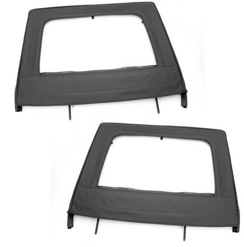 Rugged Ridge Rear Upper Soft Doors | Black | 4 Door (Wrangler JK 2007-2018)