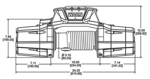 Warn ZEON 12-S Winch with Spydura Synthetic Rope | 12,000 lb