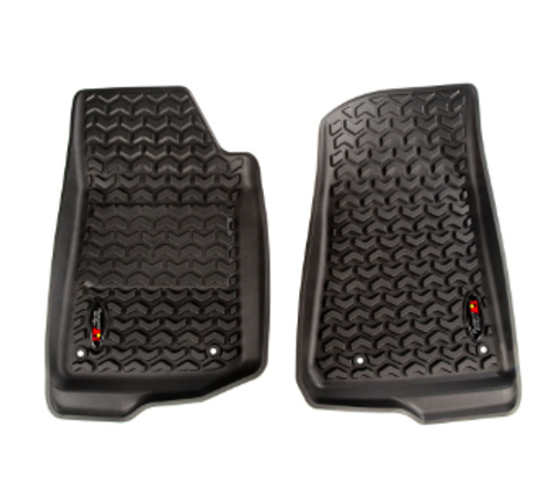 Rugged Ridge 12920.36 Front Floor Liners in Black for Jeep Wrangler JL & Gladiator JT 2018+