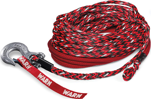 WARN 102558 Spydura Nightline Synthetic Rope Assembly with Hook 3/8" x 100'