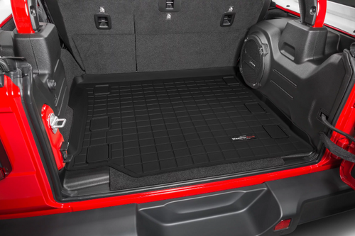 WeatherTech 401107 Rear Cargo Liner in Black for Jeep Wrangler JL 4 Door with Leather Seats 2018+