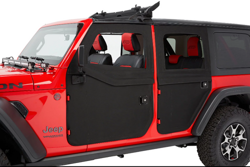 Bestop 5175117/5175017 2-Piece Front & Rear Fabric Doors in Twill for Jeep Wrangler JL 4 Door 2018+
