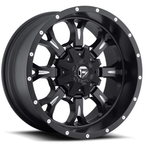 Fuel Krank Wheel 17x9 Black with Machined Accents