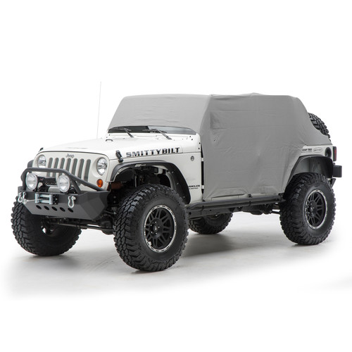 Smittybilt 1069 Cab Cover with Door Flaps in Gray for Jeep Wrangler JK 4 Door 2007-2018
