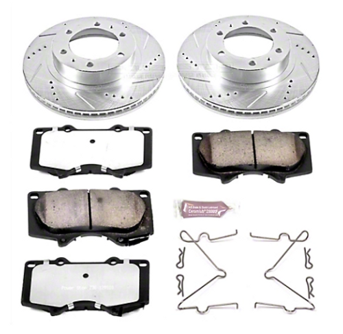 Power Stop K137-36 Z36 Extreme Truck & Tow 6 Lug Front Brake Rotors & Pads for Toyota Tacoma 2005+