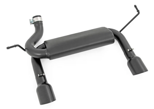 Rough Country 96002A Dual Outlet Performance Exhaust in Black for Jeep Wrangler JK 2007-2018