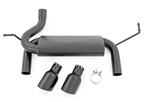 Rough Country 96002A Dual Outlet Performance Exhaust in Black for Jeep Wrangler JK 2007-2018