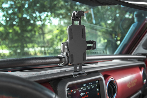 Rugged Ridge 13551.37 Cell Phone/GPS Mount for Gear-Vise Dash Bar for Jeep Wrangler JL & Gladiator JT 2018+