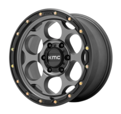 KMC Wheels KM54179050912N Dirty Harry Wheel | 17x9 | 5x5 | Satin Gray with Black Lip