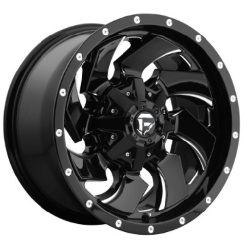 Fuel Cleaver Wheel 17x9 Black with Machined Accents