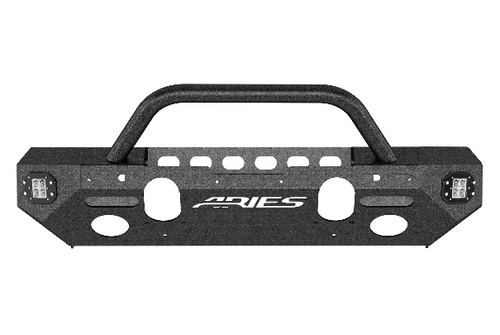 Aries 2082056 TrailChaser Front Bumper with Brush Guard & LED Corners for Jeep Wrangler JK 2007-2018