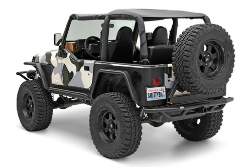Smittybilt SRC Rear Bumper with Tire Carrier for Jeep Wrangler TJ & LJ 1997-2006 | 76621
