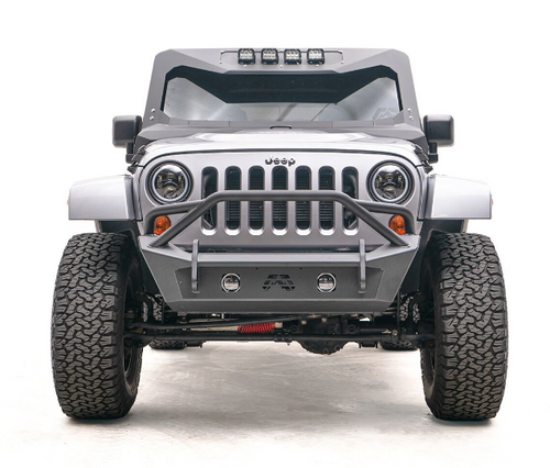 Fab Fours Front Stubby Bumper for Jeep Wrangler JK 2007-2018