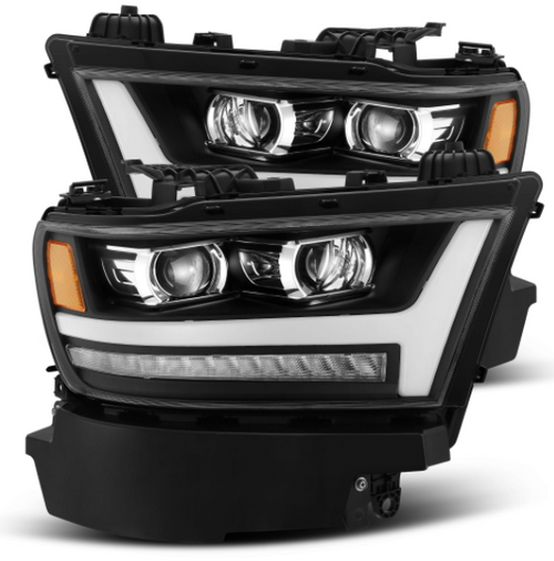 AlphaRex 880545 LUXX-Series LED Projector Headlights in Jet Black for Ram 1500 2019+