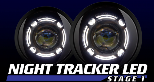 HIDProjectors 7" NightTracker Stage 1 Bi-LED Projector Headlights for Jeep Wrangler JK 2007-2018