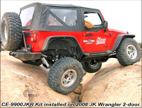 RockJock CE-9900JKRA Rear AntiRock Sway Bar Kit for Jeep Wrangler JK 2 Door 2007-2018