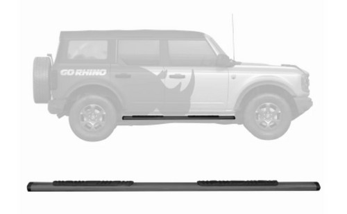 Go Rhino 684412971T 4" OE Xtreme Low Profile Side Steps in Black for Ford Bronco 4 Door 2021+