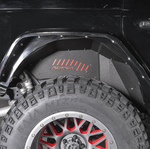 Reaper Offroad ROR-JFL02-B Rear Inner Fender Liners in Textured Black for Jeep Wrangler JL 2018+