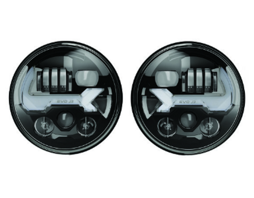 JW Speaker 0557193 EVO J3 LED Headlights | Black for Jeep Wrangler JK, JL & Gladiator JT 2007+