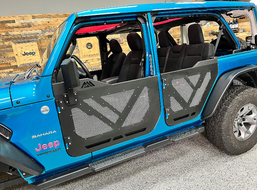 Paramount Automotive 81-20908/81-20910 Front & Rear Recon Half Doors for Jeep Wrangler JL 4 Door & Gladiator JT 2018+