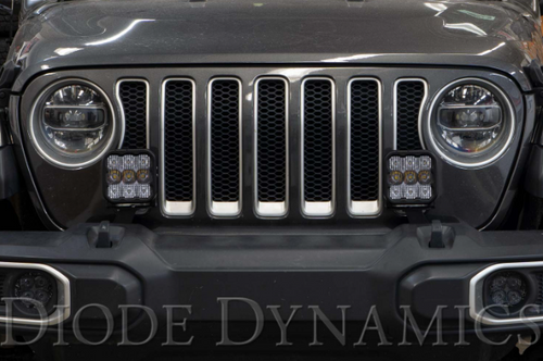 Diode Dynamics DD7289 SS5 Pro Bumper LED Pod Light Kit in Amber Combo for Jeep Wrangler JL & Gladiator JT 2018+
