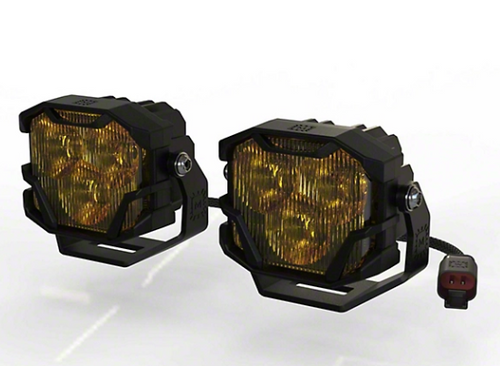 Morimoto BAF002 4Banger NCS LED Pod Lights; Yellow Spot Beam