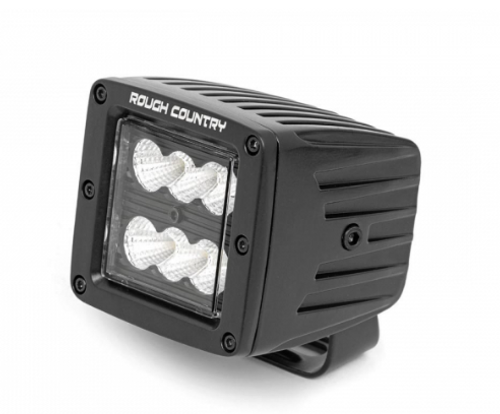 Rough Country 70903BL 2" CREE LED Pod Light Pair | Black Series | Spot Beam